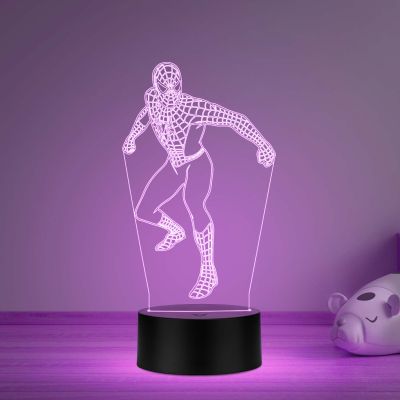 Spider-Man Across The Spider Verse Design Night Lamp with multicolored